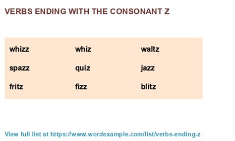 Verbs ending with the consonant z (57 results)