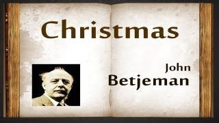 john betjeman poems - YouTube Christmas | john betjeman | Pinterest | Poem