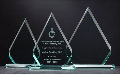 Diamond Series Etched Glass Awards - The Glass Fox