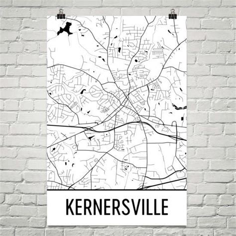 Kernersville NC Map Kernersville Art Kernersville Print - Etsy