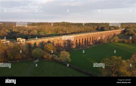 An aerial view of the Ouse Valley Viaduct in England Stock Photo - Alamy