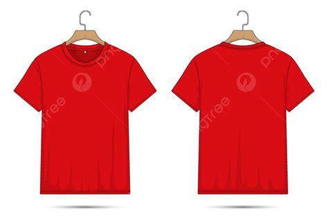 Mockup Kaos Merah Depan Dan Belakang, Kaos, Mock Up T Shirt, Merah PNG dan Vektor dengan ...