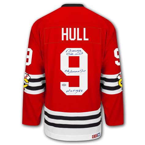 Bobby Hull Chicago Blackhawks HOF "GOLDEN JET" CCM Autographed Jersey - NHL Auctions