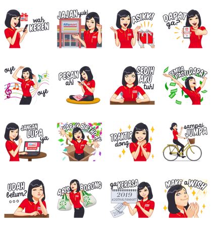 Shalma - Sahabatnya konsumen Alfamart | Sticker for LINE & WhatsApp ...