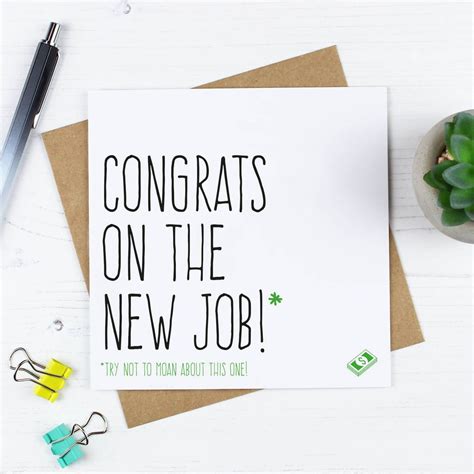 'Congrats On The New Job' Card By Purple Tree Designs | Job cards, New ...