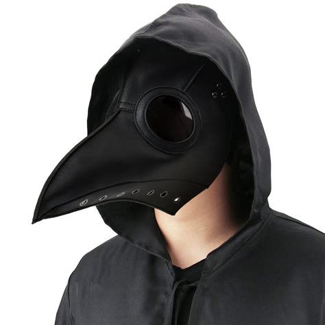 Takerlama Medieval Steampunk Black Death Plague Doctor Bird Beak Mask ...