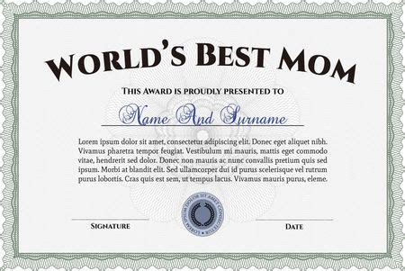 World's Best Mom Award Template. Good design. Customizable, Easy to ...