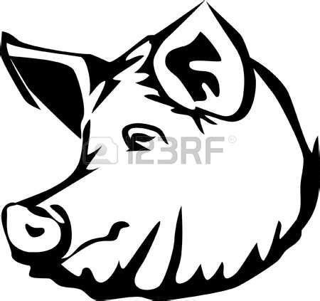 Pig Face Silhouette at GetDrawings | Free download