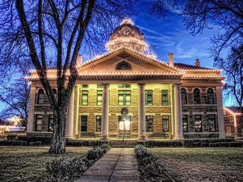 Mason County Courthouse at Christmas. | Mason county, Courthouse, Texas hill country