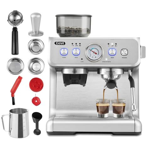 Buy Gevi Espresso Machine & Coffee Maker - 20Bar Semi Automatic Espresso Machine With Grinder ...