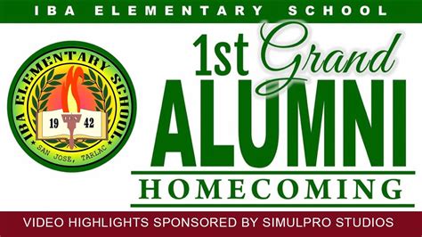 Iba Elementary School: 1st Grand Alumni Homecoming Video by Simulpro ...