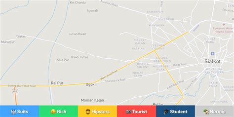 Sialkot Neighborhood Map