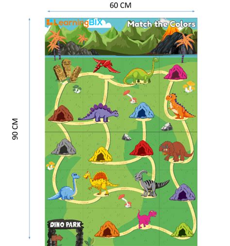 Dino Park Color Mat - LearningBix