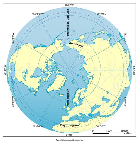 world map with north pole pdf | World Map With Countries