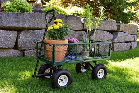 Metal Mesh Garden Cart With Removable Sides For Garden Work - Buy Garden Cart Mesh Cart Tractor ...