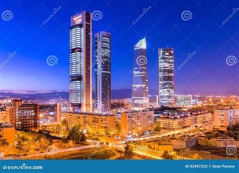 Madrid, Spain skyline stock image. Image of scenery, european - 82497223