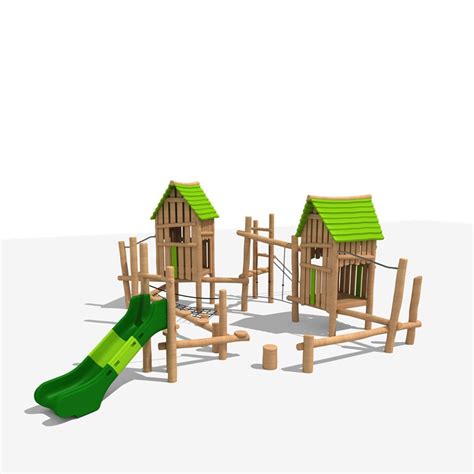 wood playground slide China supplier-Guangzhou Colorful Play