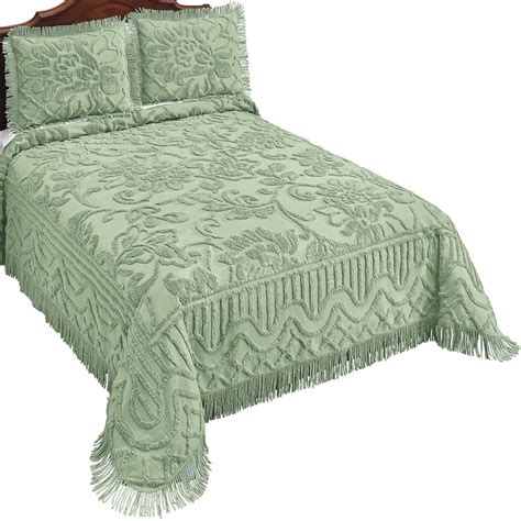 Collections Etc Vintage-Style Melanie Cotton Chenille Bedspread - Walmart.com