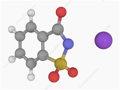 Saccharin molecule - Stock Image F004/6624 - Science Photo Library