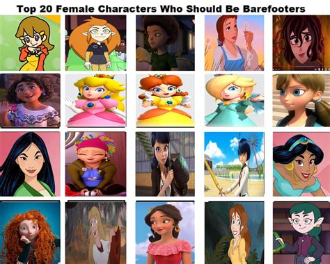 Top 20 Female Characters Who Should Be Barefooters by Nicolefrancesca ...