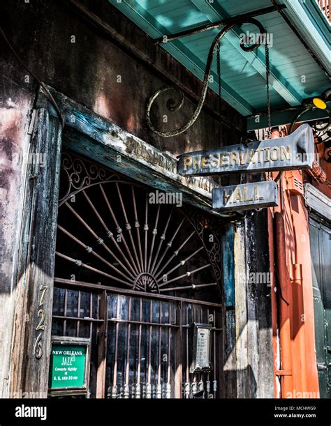 New Orleans French Quarter Preservation Hall Jazz Club Stock Photo - Alamy