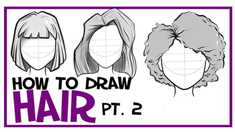 How To Draw Hair For Women & Girls: CARTOONING 101 #9 - YouTube