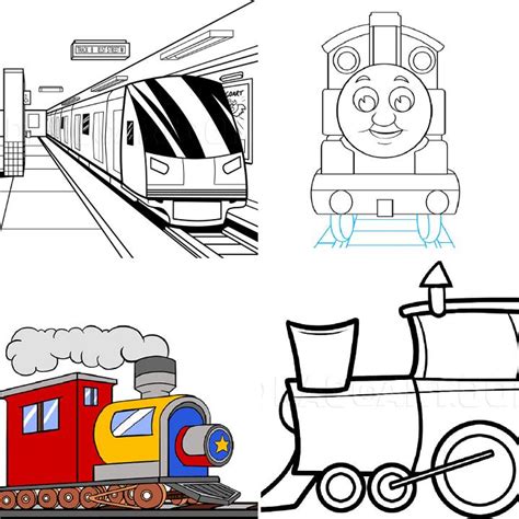 How To Draw A Train For Kids Step By Step