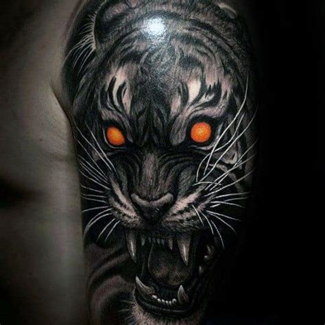 40 Imposing Tiger Eyes Tattoo Designs for Men