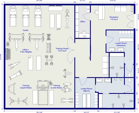 Gym Floor Plan Examples | Gym design interior, Home gym flooring, Gym interior