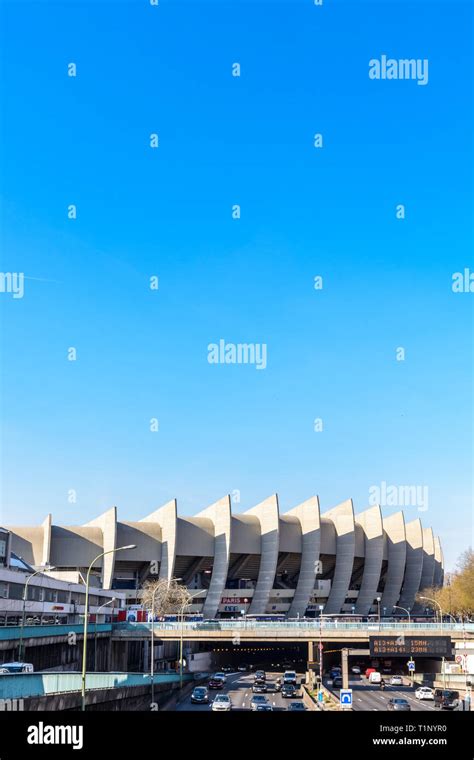 The Parc des Princes stadium, home stadium of the Paris Saint-Germain ...