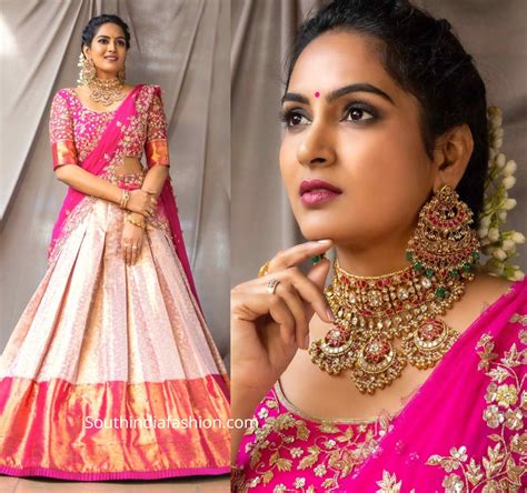 Himaja in a Kanjivaram lehenga – South India Fashion