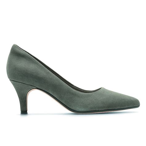 Clarks Womens Isidora Faye Dark Grey Suede Court Shoes