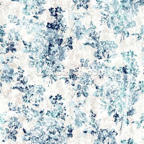 Blue Vintage Floral Wallpaper | Wallsauce UK