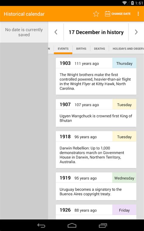 Today in History Calendar - Android Apps on Google Play