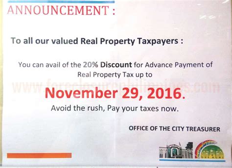 Get Up To 20% Discount On Real Property Tax (Amilyar) In Las Pinas And Paranaque By Paying Early ...