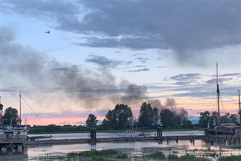 Boat fire in Steveston sends one person to hospital - Richmond News