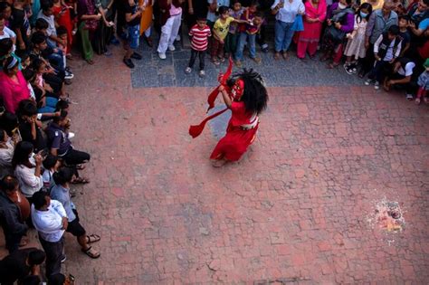 Premium Photo | Lakhey dance kathmandu nepal