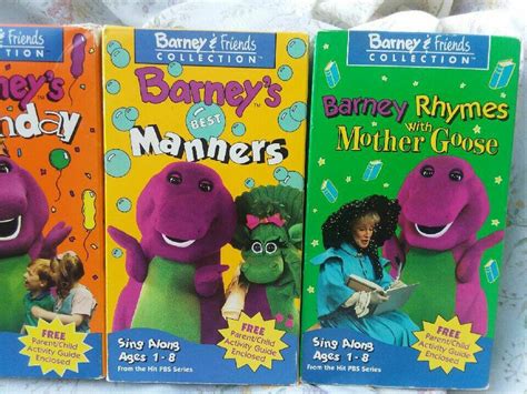 Vintage Barney PBS VHS Set Rare 1993 Barney VHS Barney's Birthday ...