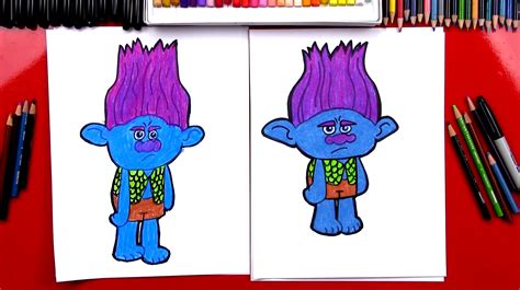 How To Draw Branch From Trolls - Art For Kids Hub