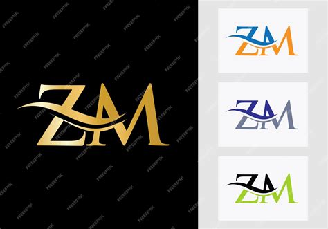 Premium Vector | Letter ZM Logo Design. ZM Logotype For Luxury Identity