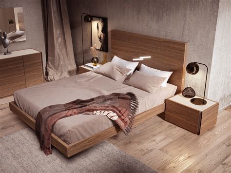 Exclusive Wood Luxury Bedroom Furniture Garland Texas J&M-Furniture-Faro-Walnut-Grey