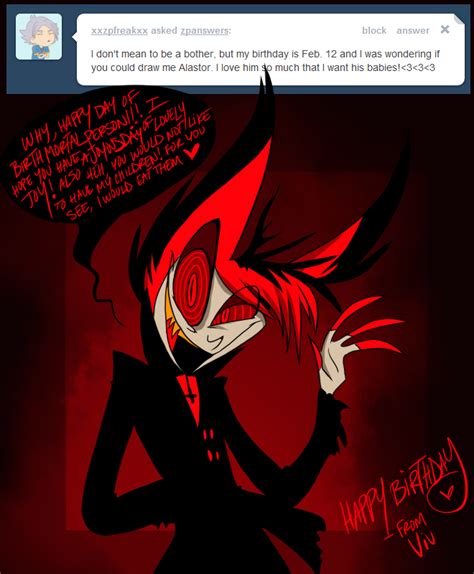 An ask from Vivziepop's deleted "zpanswers" tumblr blog. #Vivzmind # ...