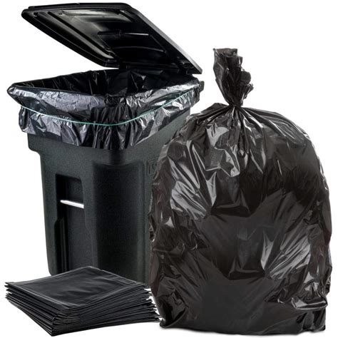 Plasticplace 95-96 Gallon Garbage Can Liners │ 2 Mil │ Black Heavy Duty ...