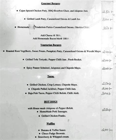 Menu at Street Food Market, Gurugram, Haryana 122007