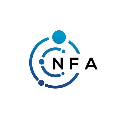 NFA letter technology logo design on white background. NFA creative initials letter IT logo ...