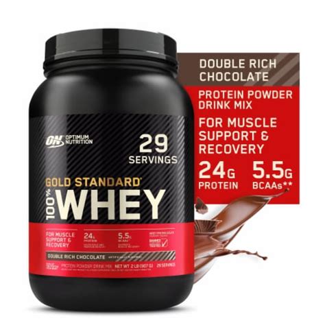 Optimum Nutrition, Gold Standard 100% Whey Protein Powder, Double Rich Chocolate, 2 lb, 2 lbs ...