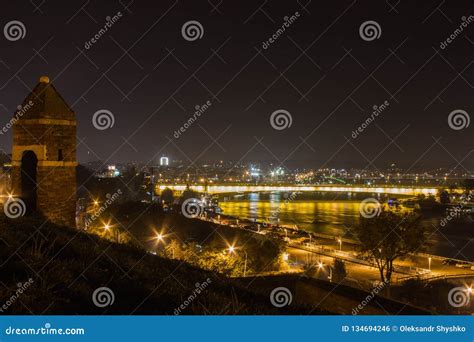 Beautiful Night View of Belgrade from Belgrade Fortress. Serbia Stock Photo - Image of belgrad ...