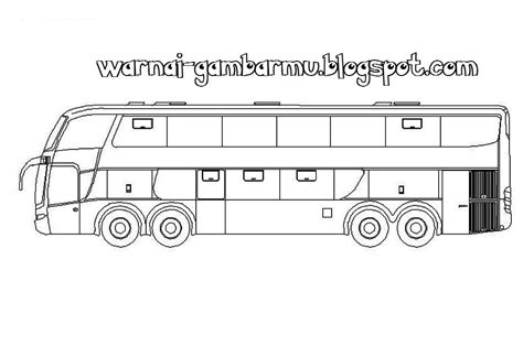 Mewarnai Gambar Bus - Mewarnai Gambar