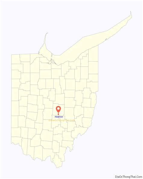 Map of Hebron village, Ohio