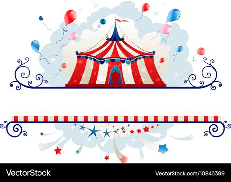 Frame with circus tent Royalty Free Vector Image